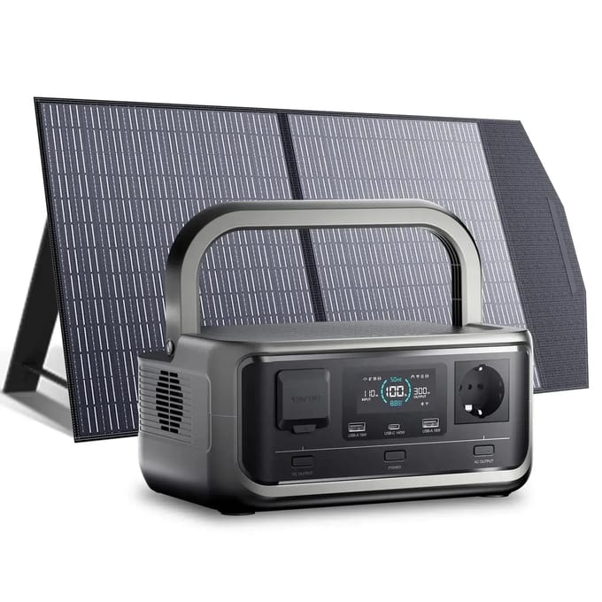 ALLPOWERS VOLIX P300 Portable Power Station 300W 256Wh - VOLIX P300+SP027 Solar Panel 100W