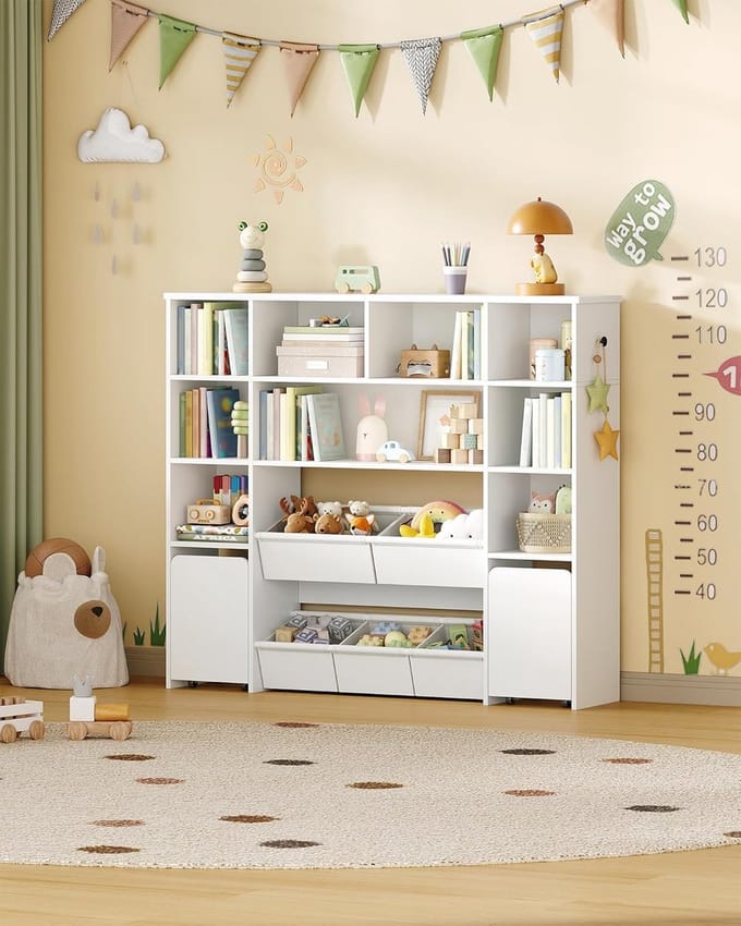 Luxe Boekenkast – Wit – 30x140x120 cm – Industrohome