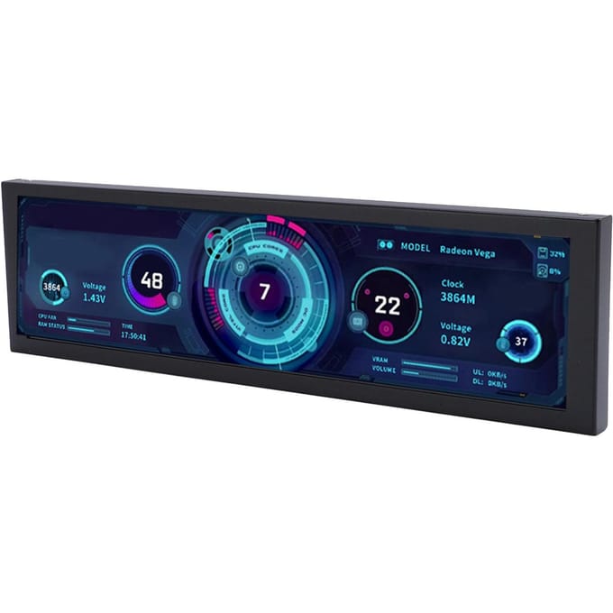 8.8 Inch Scherm 1920x480 Resolutie Type C PH Interface Kleine Geheugenkaartsleuf Computer Secundair Display