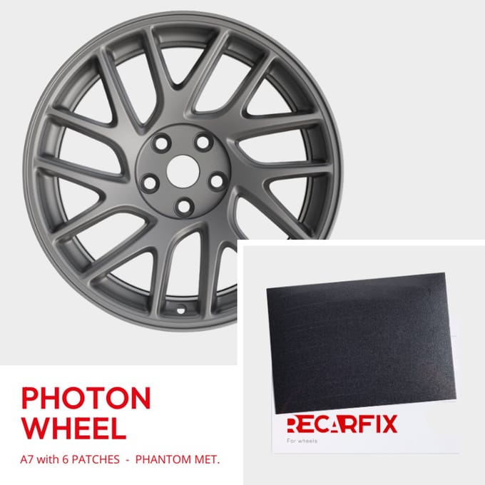 Tesla Model 3 Photon Wheels - velgschade patch Phantom Metallic