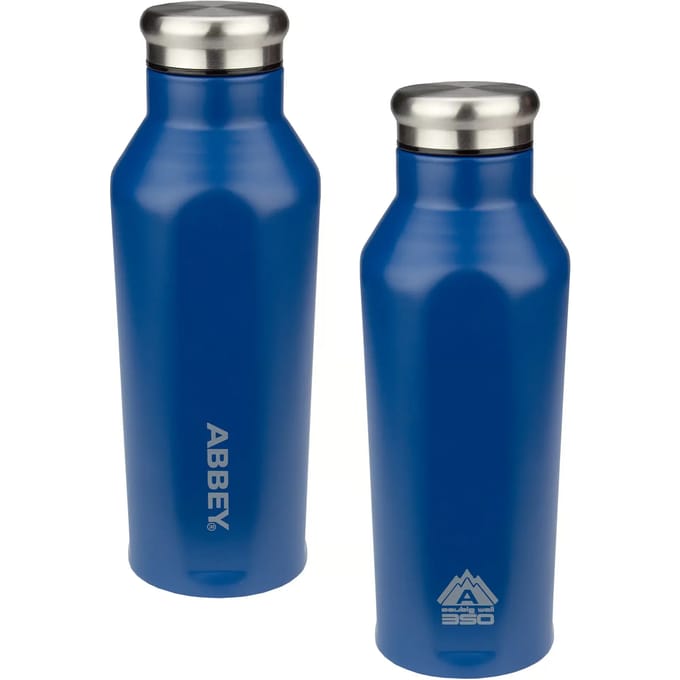 Abbey Drinkfles Dubbelwandig - Godafoss - 0.35 L - Blauw/Zilver - 0,35 L