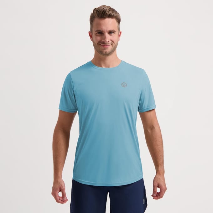 Rogelli Core Heren Hardloopshirt - Korte Mouw - Ademend - Lichtblauw