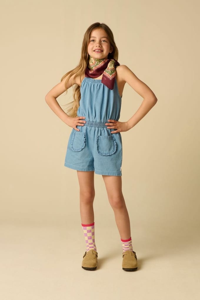Sissy-Boy - Blauwe denim playsuit