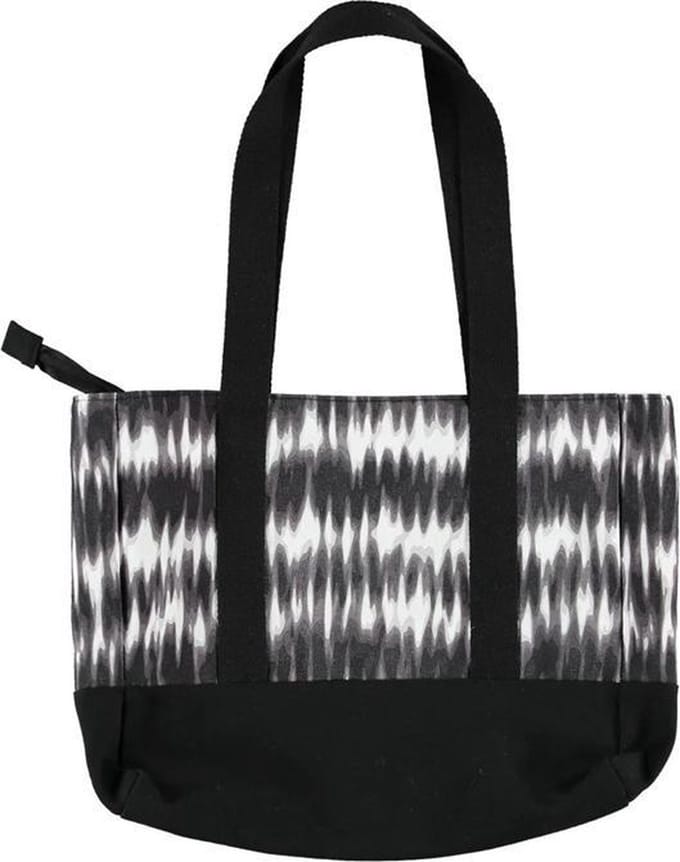 Sarlini Strandtas met tie-dye print zwart/wit