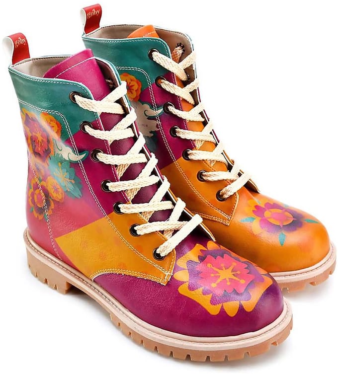 Goby Pink Sunset Dames Laarzen - Handmade - Vegan Leer - Maat 36