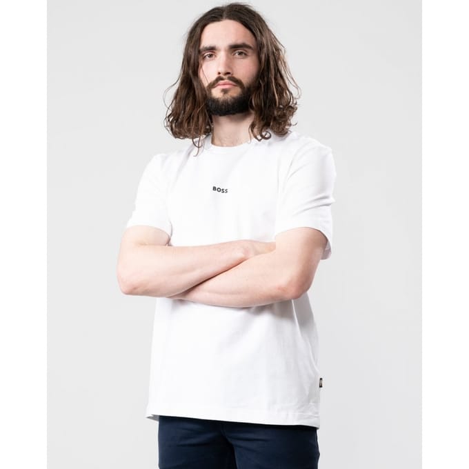 BOSS Orange TChup Heren Crewneck T-shirt met Klein Logo
