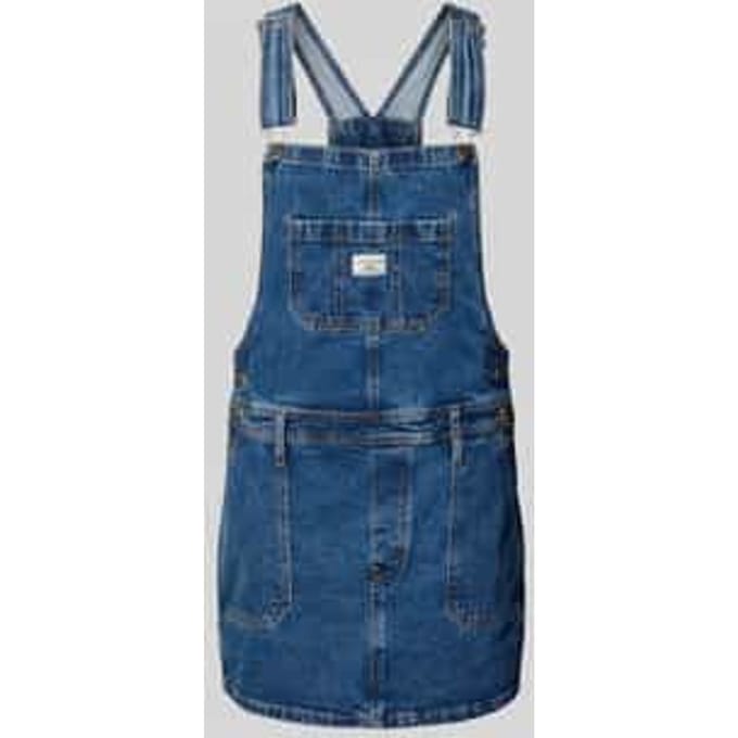Denimjurk met borstzak en labeldetail
