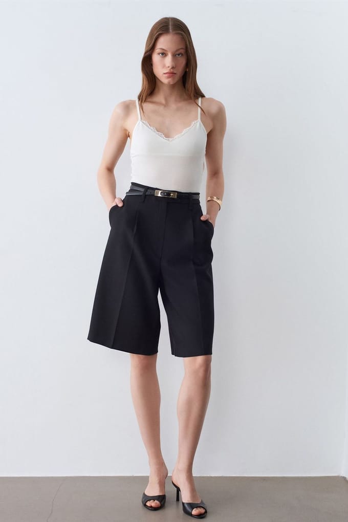 Kant V-hals Mouwloze Top