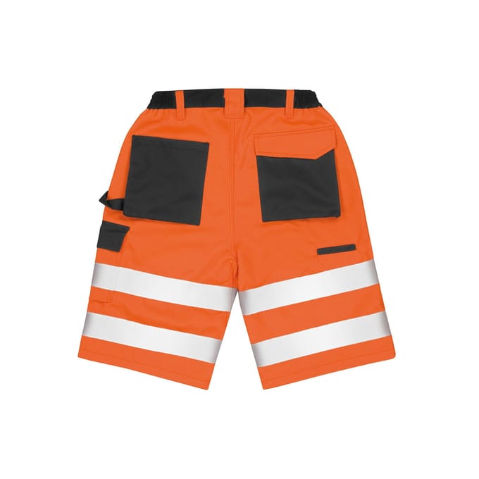 SAFE-GUARD by Result Heren Veiligheidsshort Cargo (Fluorescerend Oranje)