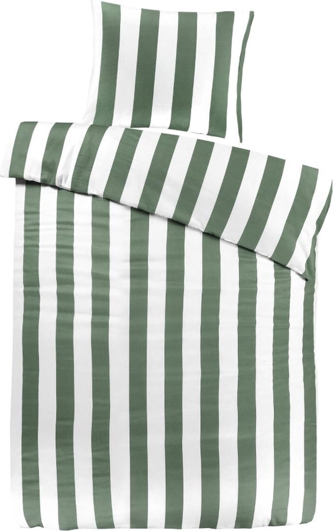 Papillon Lewis Dekbedovertrek - Eenpersoons - 140x200/220 cm - Groen