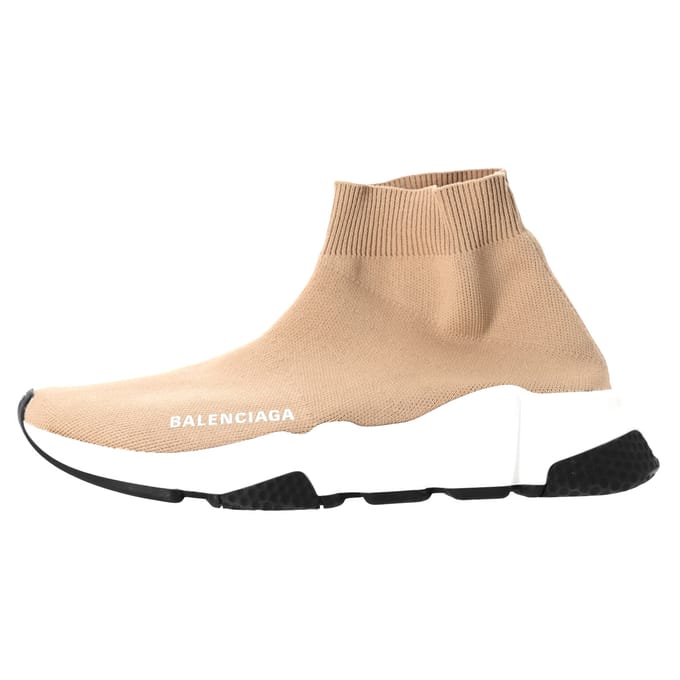 Balenciaga Speed Sneakers in Beige Polyester