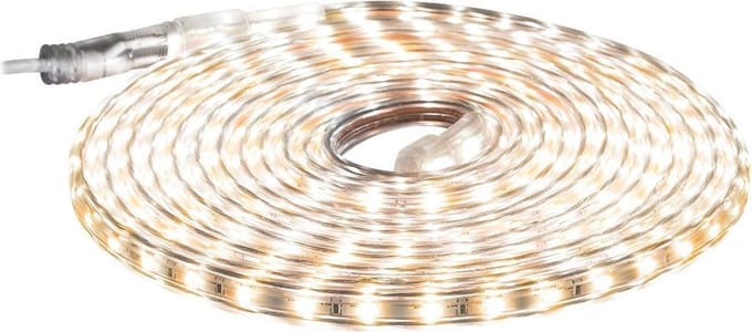 Warm wit LED Strip IP65 - 5 Meter - 220V - Matel