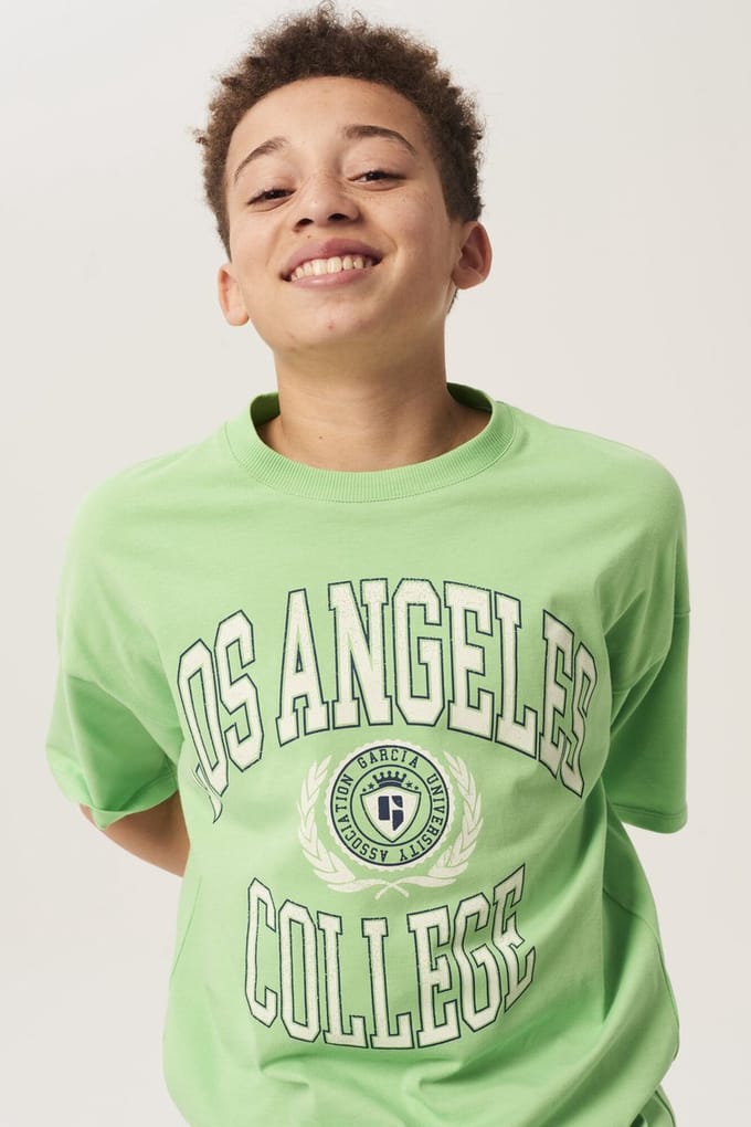 GARCIA Jongens T-shirt Groen - Maat 140/146