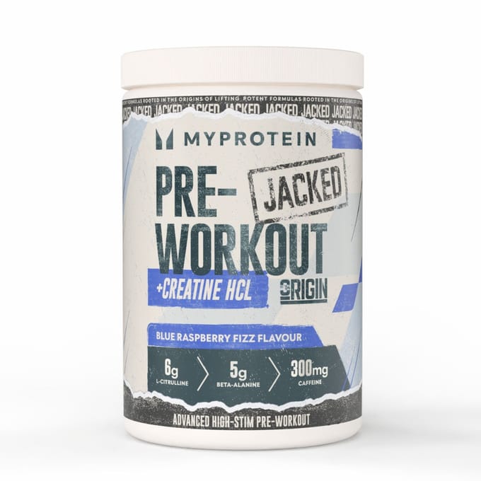 Origin Jacked Pre-Workout - 650G - 25servings - Blue Raspberry Fizz
