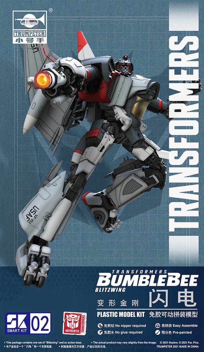 Trumpeter Modelbouwpakket - Transformers BumbleBee Series 03101 SK02 TF-6 Blitzwing - Figuur Plastic - Trumpeter - Modelbouw