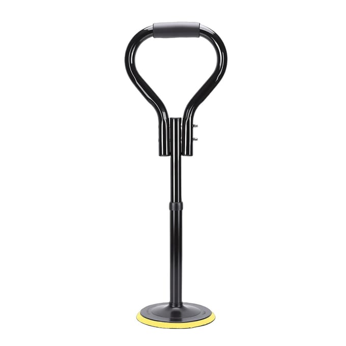 Mobiliteitshulpmiddel Sta-hulp Apparaat Opstaan Vanaf Vloer Grond Sta-hulp Ondersteuning met Antislip Basis Aluminiumlegering black