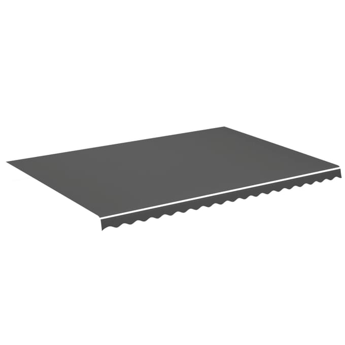 vidaXL - Vervangingsdoek - voor - luifel - 500x350 - cm - polyester - antracietkleurig