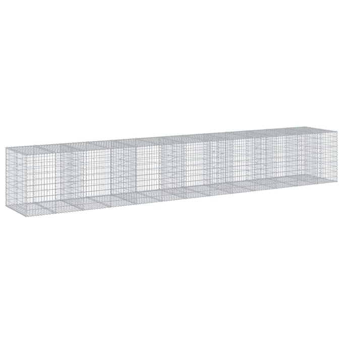 vidaXL - Schanskorf - 650x100x100 - cm - gegalvaniseerd - ijzer - zilverkleurig
