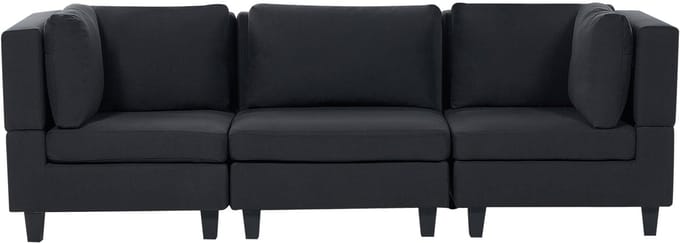 UNSTAD - Driezitsbank - Zwart - Polyester