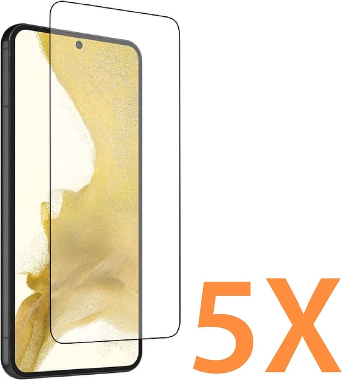 Glasplaatje Geschikt voor: Samsung Galaxy S23 FE - 5x Screenprotector - screen protector - glas - bescherm - beschermglas
