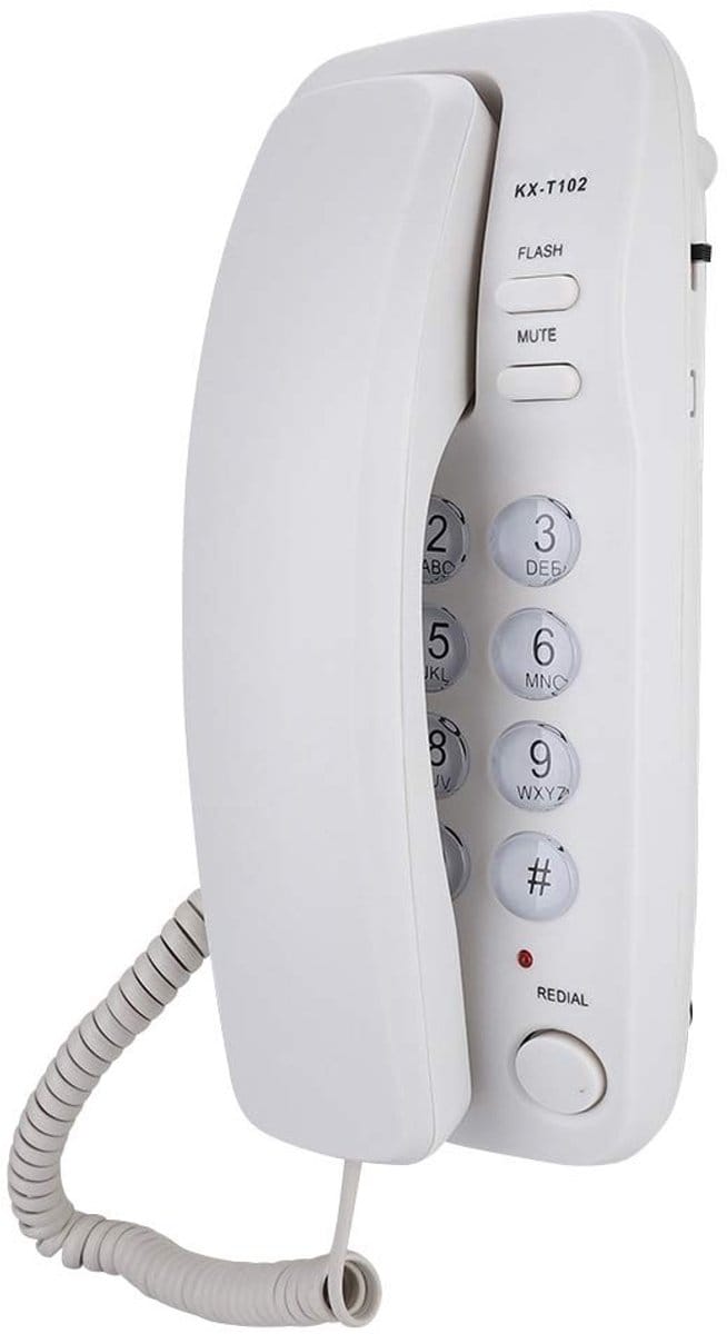 Dailygoody - Wandtelefoon met Snoer - Compacte Desktelefoon - Ideaal