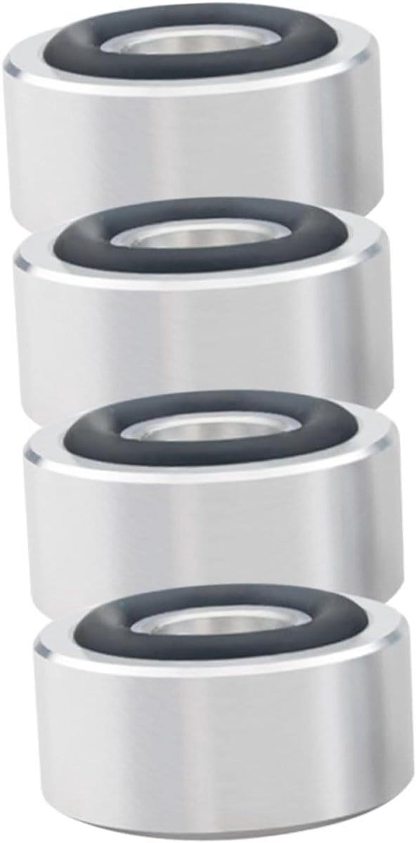 Luidspreker Isolatievoetjes - Schokdemper Matten - Verbeter Geluidskwaliteit - Aluminiumlegering Constructie - 4 Stuks - Zilver
