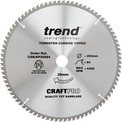 Trend AP cirkelzaagblad 305x30x3,0mm 84T