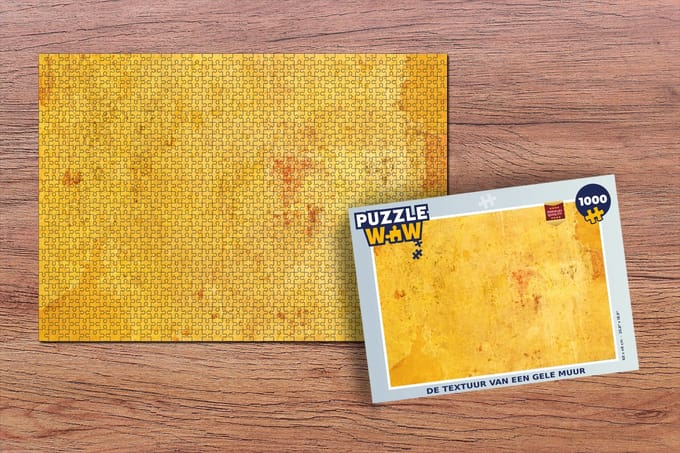 Puzzel Muur - Geel - Steen - Legpuzzel - Puzzel 1000 stukjes volwassenen