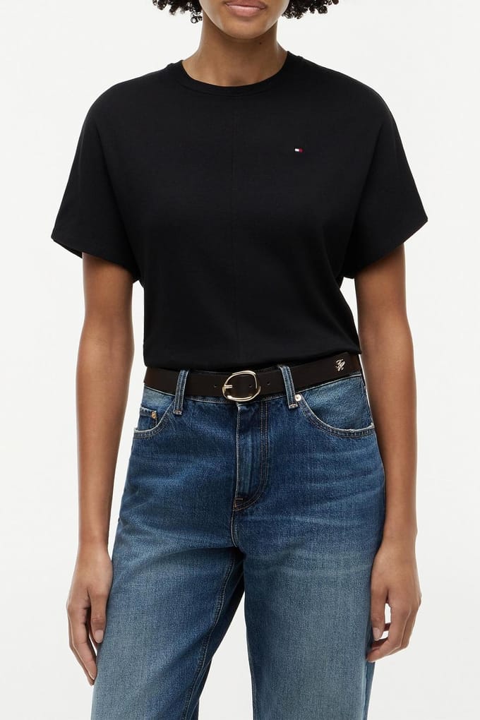 Tommy Hilfiger Cody Regular Batwing C-neck Black Größe: M | Hemden Outlet | Damen | Schwarz