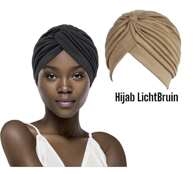 Cabantis Hijab - Hoofddeksel - Islamitisch - Tulband - Chemo - Muts - Lichtbruin