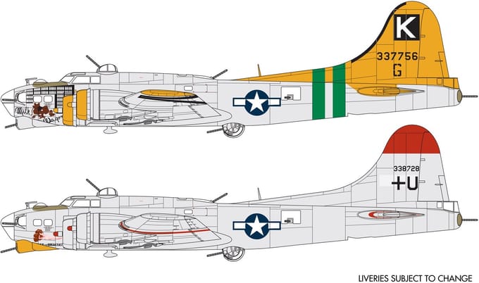 Airfix Modelbouwpakket Vliegtuigen - 08017B Boeing B17G Flying Fortress Plane Plastic - 1:72 - Modelbouw