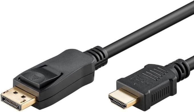 DisplayPort naar HDMI kabel - DP 1.2 / HDMI 1.4 (4K 30Hz) / zwart - 1 meter