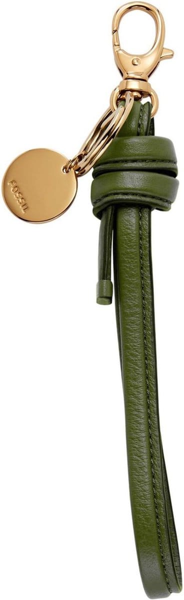 FOSSIL Leren Sleutelhanger Keyfob Key Ring Tarragon Groene