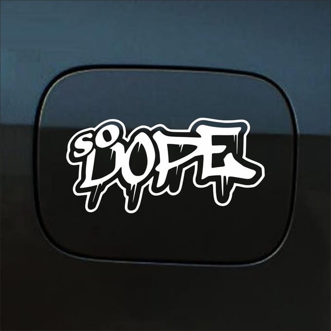 Bumpersticker - So Dope - 8,2 X 15 - Wit