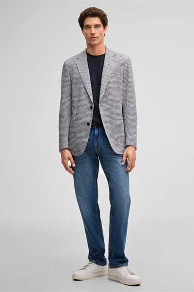 Colbert Acon, marineblauw met patroon