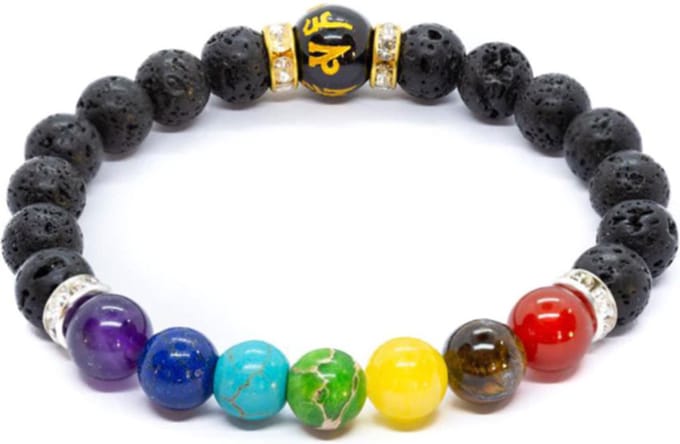 DW4Trading Chakra Armband 2 - met Gekleurde Kralen