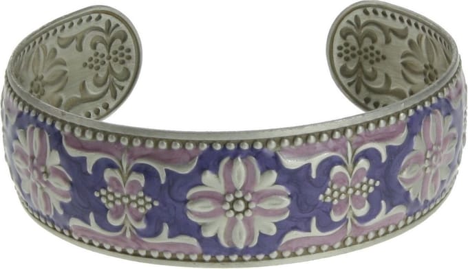 Behave - Open bangle met vintage bloemetjes patroon