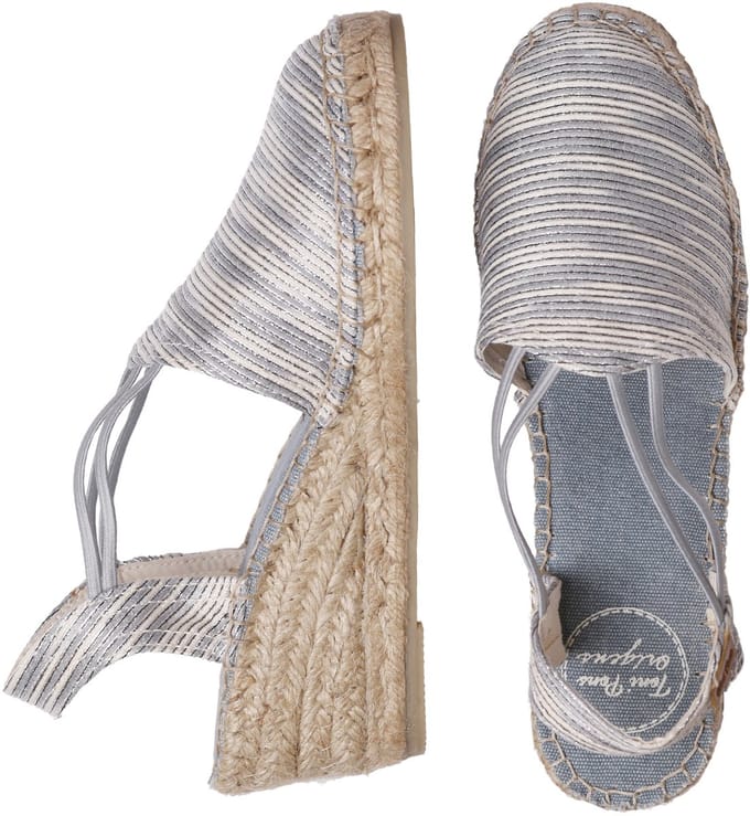 Espadrilles met sleehak en elastische bandjes | TANIA-ZR