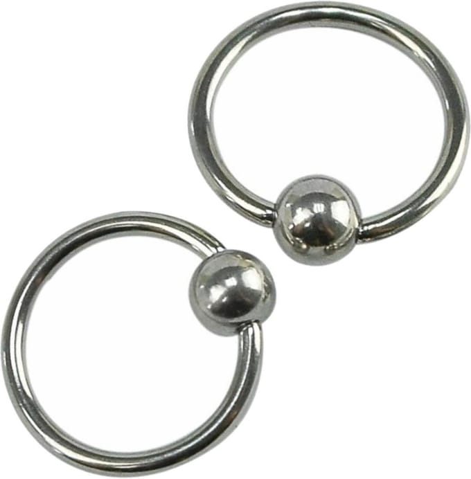 Fako Bijoux® - Ball Closure Piercing - Ring - 8mm - Zilverkleurig - 2 Stuks