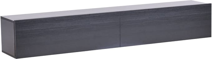 GLADSTONE - Wandgemonteerd TV-meubel - Zwart - 180 cm - Vezelplaat