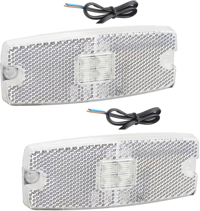 Witte zijmarkeringslichten LED 10-30V - ECE Waterdicht
