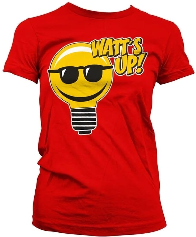 Hybris Watt's Up! Girly T-shirt voor dames, rood