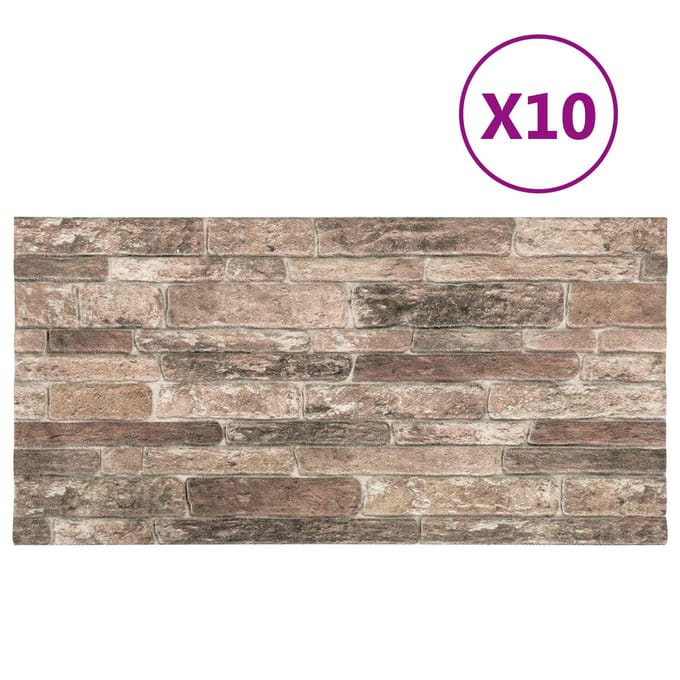 vidaXL - Wandpanelen - 10 - st - 100 - x - 50 - cm - Meerkleurig - EPS-schuim
