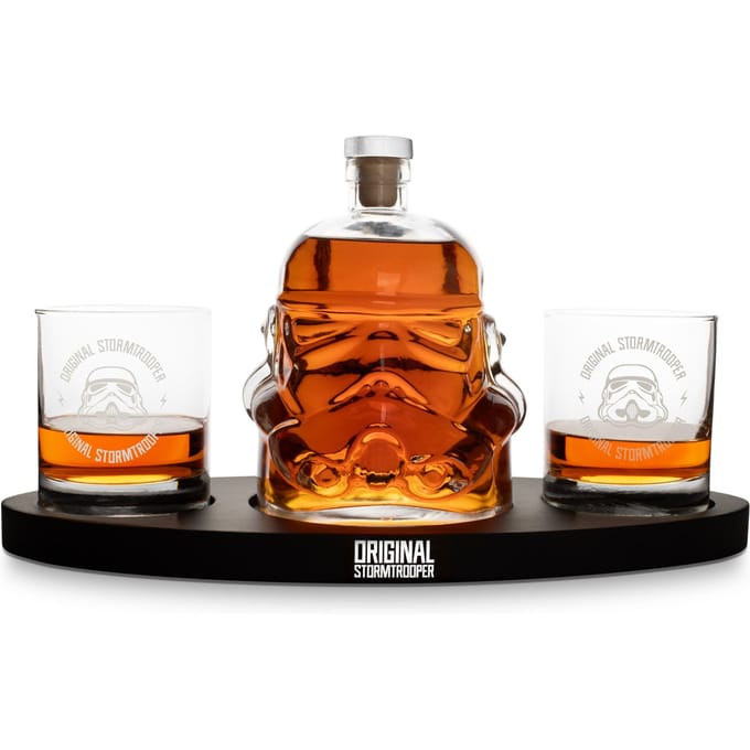 Original Stormtrooper Decanter Set, Original Design Decanter with 2 glasses and a tray