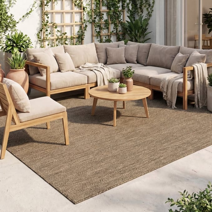 Fraai Buitenkleed - Malta Arrow Naturel - 140x200cm