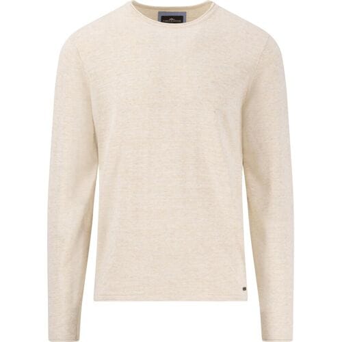 Fynch-Hatton Trui Crew Neck Cotton Knit Slub New Off White / male