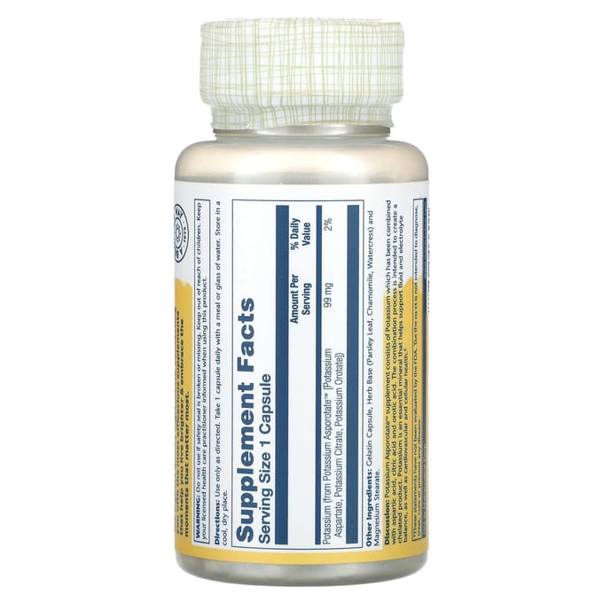 Kalium Asporotaat, 99mg, 100 Capsules