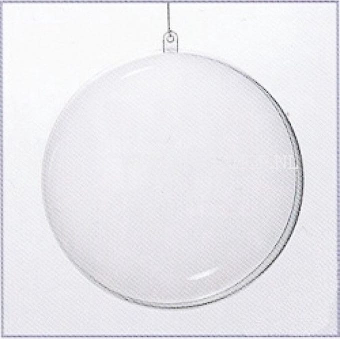 Transparante bal 6 cm, 2 delig, 5 stuks