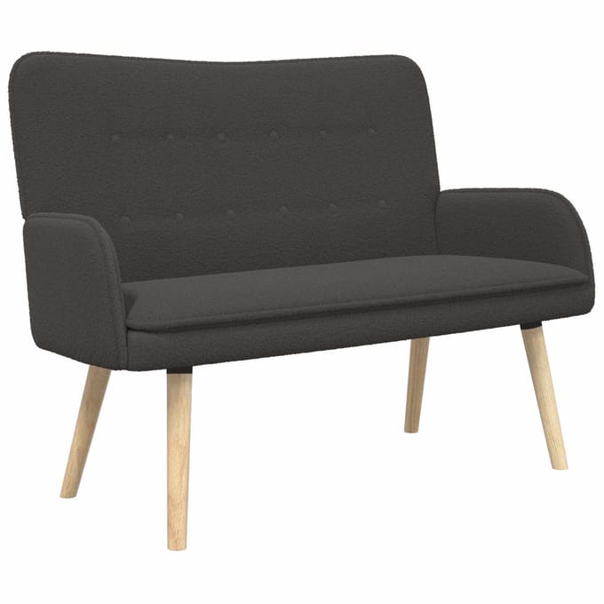 vidaXL - 2-Zits - Sofa - Donkergrijs - 115 - x - 61 - x - 87 - cm - Bouclé