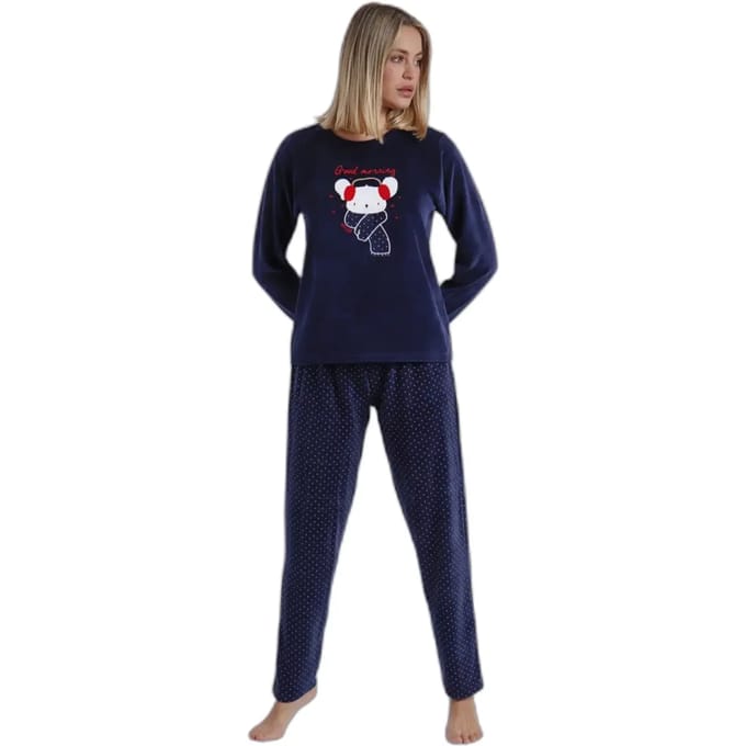 Dames pyjama met lange mouwen Admas Morning Mouse